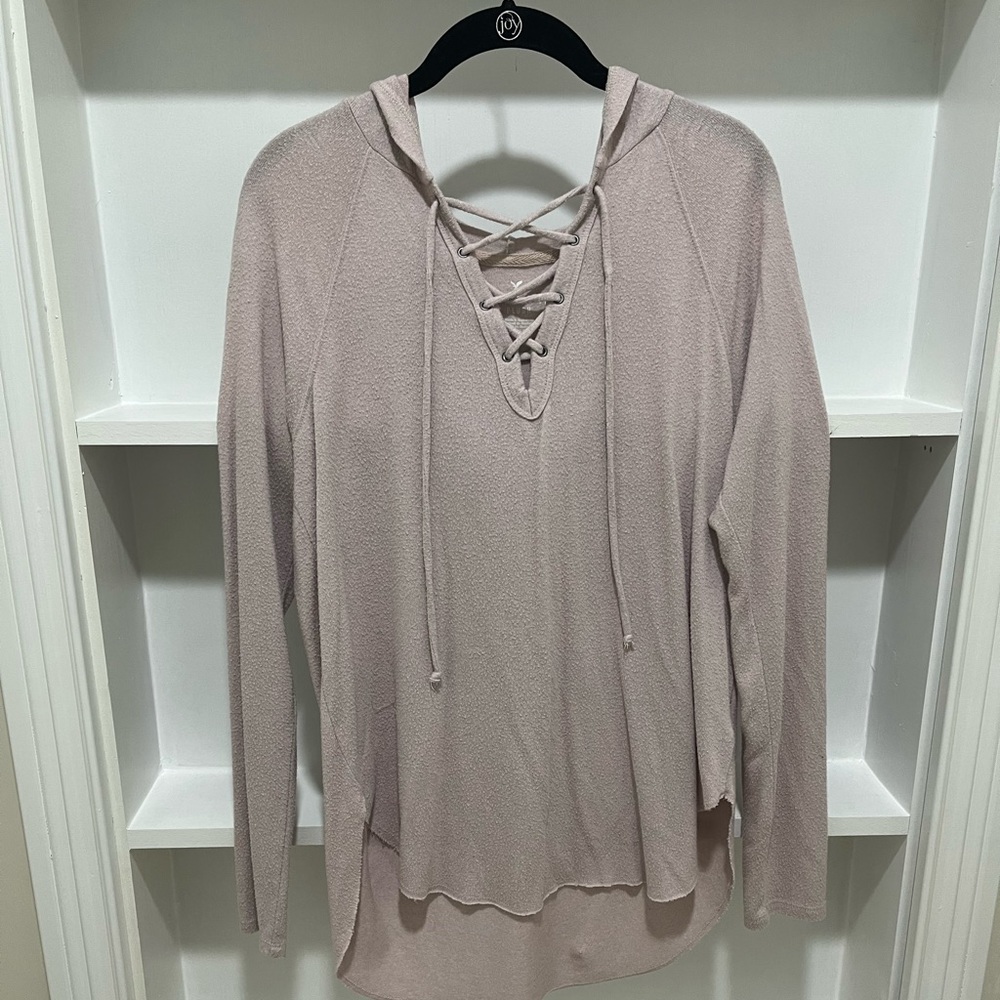 American Eagle Plush Shirt in Pink